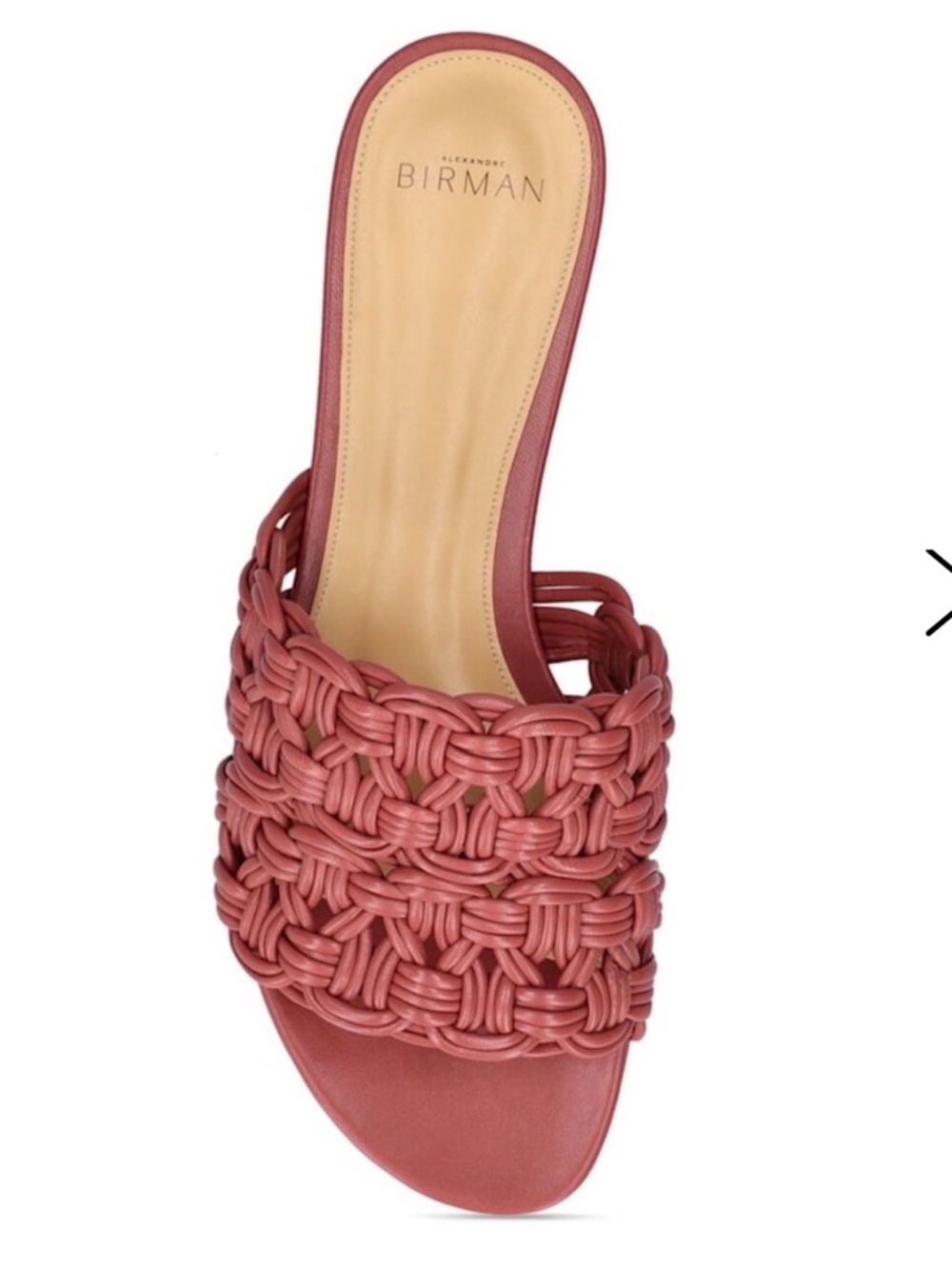 Alexandre Birman Braided Slide Sandal in Dusky Rose